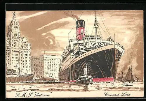 AK Passagierschiff RMS Antonia, Cunard Line