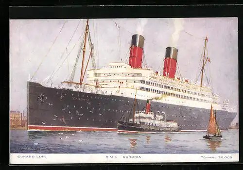 AK Passagierschiff RMS Caronia in Fahrt, Cunard Line