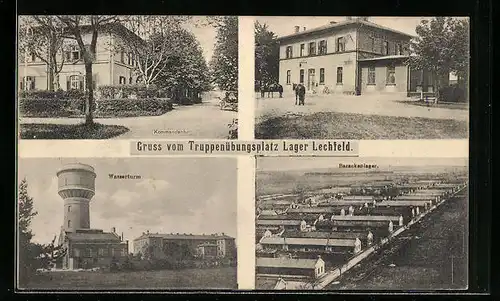 AK Lechfeld, Truppenübungsplatz Lager, Bahnhof, Kommandantur