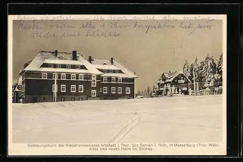 AK Masserberg /Thür. Wald, Genesungsheim der Kreiskrankenkasse Arnstadt i. Thür
