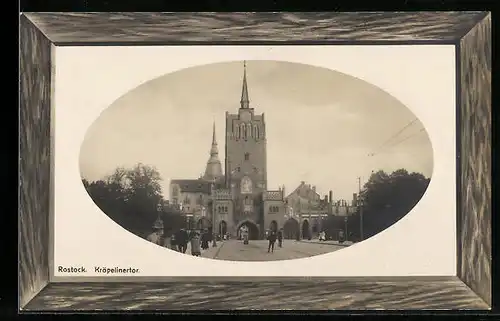 AK Rostock, Partie am Kröpelinertor im Rahmen
