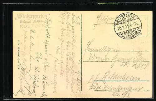 AK Rostock i. M., Neuer Markt mit Marienkirche