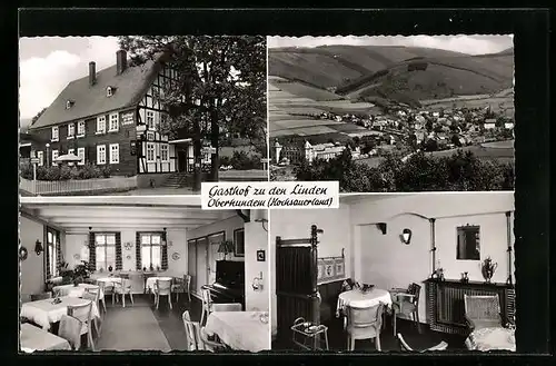 AK Oberhundem /Hochsauerland, Gasthof zu den Linden, Innenansicht