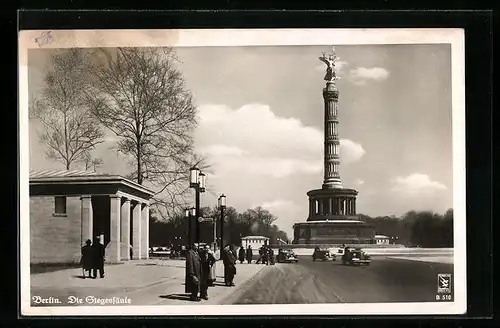 AK Berlin, Passanten an der Siegessäule