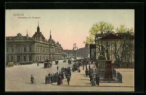 AK Berlin, Opernplatz mit Zeughaus