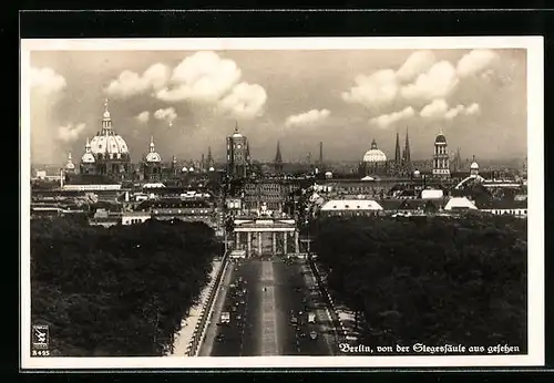 AK Berlin-Tiergarten, Panorama von der Siegessäule aus gesehen