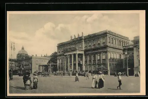 AK Berlin, Unter den Linden und Kronprinzen Palais