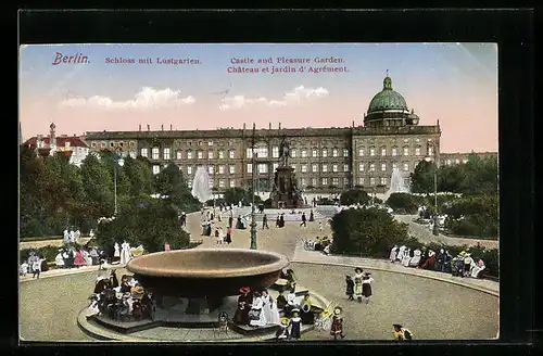 AK Berlin, Schloss mit Lustgarten