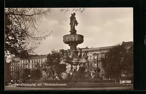 AK Berlin-Tiergarten, Herkulesbrunnen auf dem Lützowplatz