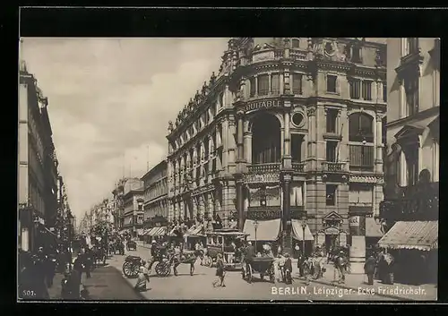 AK Berlin, Leipziger-Ecke Friedrichstrasse
