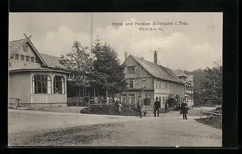 AK Schmücke i. Thür., Hotel-Pension Schmücke