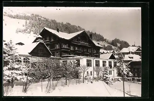 AK Adelboden, Hotel Adler im Schnee