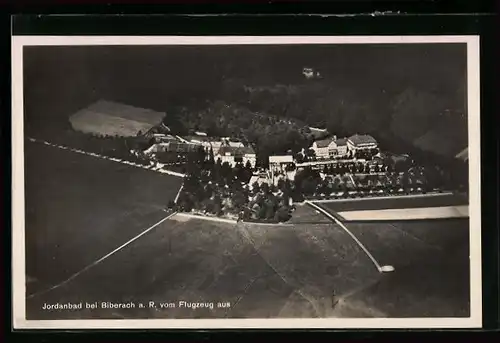 AK Jordanbad bei Biberach, Totalansicht vom Flugzeug aus