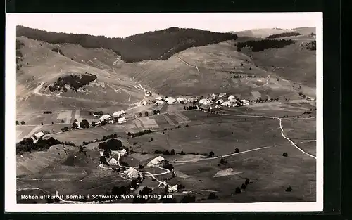 AK Bernau i. Schwarzw., Teilansicht, Fliegeraufnahme