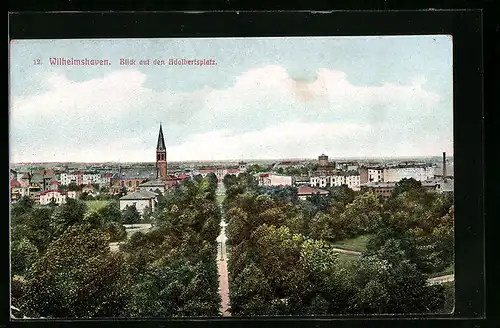 AK Wilhelmshaven, Blick auf den Adalbertplatz