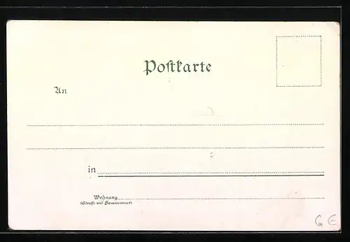 Lithographie Friedrichsruh, Bismarck u. Hotel u. Pension Werner, Bes. W. Engelhardt