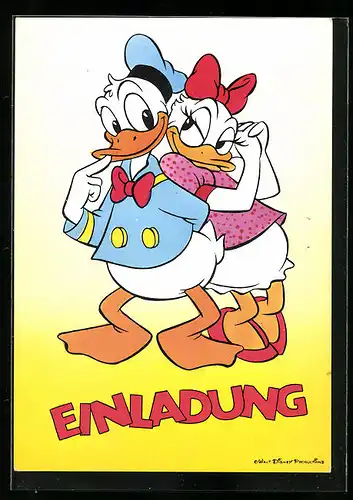 AK Donald und Daisy Duck schauen sich verliebt an