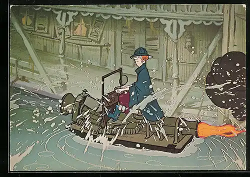 AK Madame Medusa mit ihrem Sumpfmobil, Bernard und Bianca