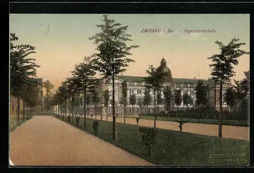 AK Zwickau i. Sa., Blick auf die Ingenieursschule