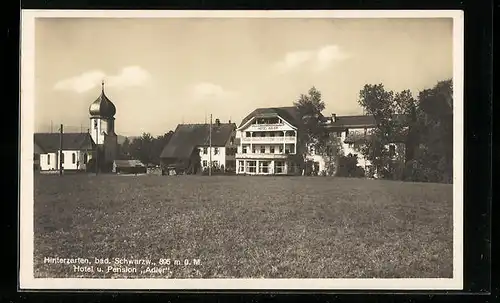 AK Hinterzarten /bad. Schwarzw., Hotel u. Pension Adler