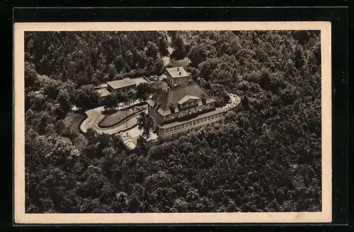 AK Gernrode / Harz, Kurhotel Stubenberg aus der Vogelschau