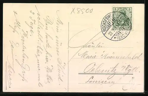 AK Bischofswerda, Ortspartie am Mühlteich