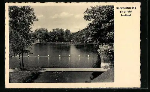 AK Eiserfeld, Blick auf das Freibad