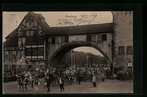 AK Hamburg, 16. Deutsches Bundesschiessen 1909, Die Spitze des Festzuges