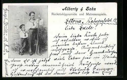 AK Alberty & Sohn, Varietekünstler im Matrosenkostüm