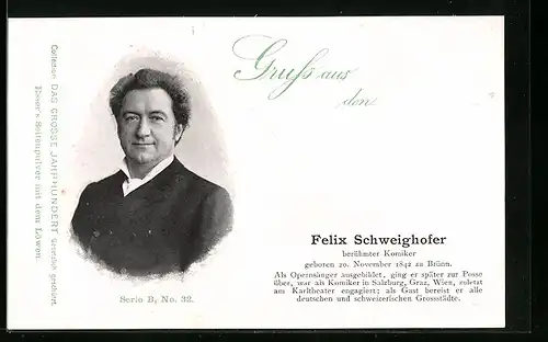 AK Komiker Felix Schweighofer, Portrait