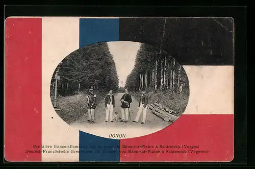 AK Donon, deutsch-französische Grenze, Zöllner