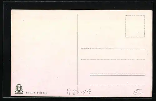 Künstler-AK Tannhäuser reitet in die Stadt und trifft den König, Serie 259, Nr. 4488