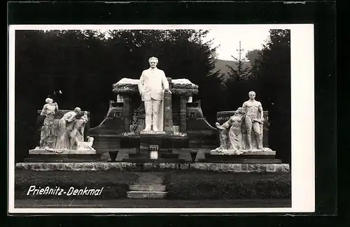 AK Freiwaldau, Priessnitz-Denkmal