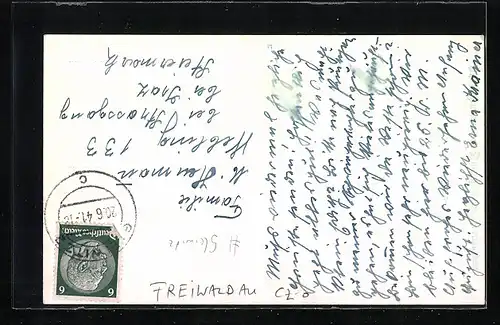 AK Freiwaldau, Priessnitz-Denkmal