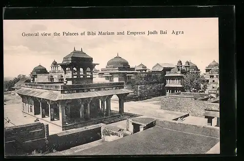 AK Agra, General view the Palaces of Bibi Mariam and Emress Jodh Bai