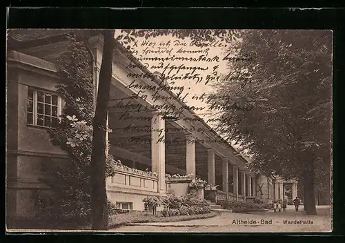 AK Bad Altheide, Strassenpartie an der Wandelhalle