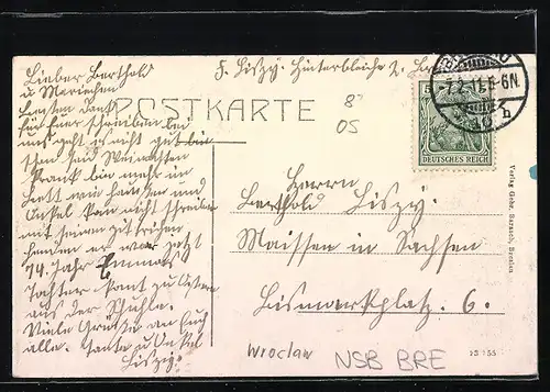 AK Breslau, Totalansicht der Liebichshöhe