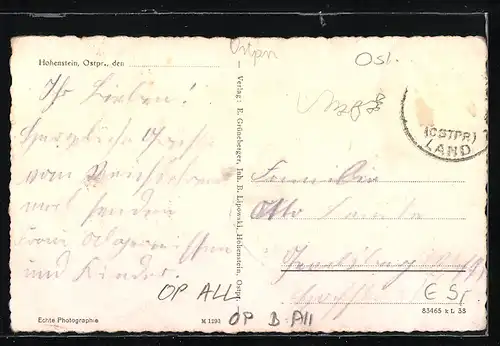 AK Hohenstein, Reichsehrenmal Tannenberg