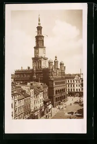 AK Posen, Rathaus aus der Vogelschau