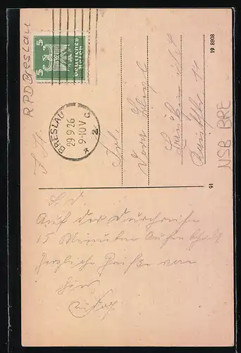 AK Breslau, Rathaus, Westseite