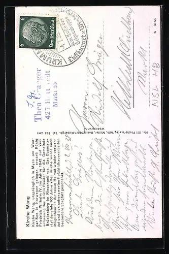 AK Wang /Riesengeb., Kirche Wang-Brückenberg