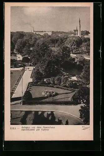 AK Riga, Anlagen vor dem Opernhaus