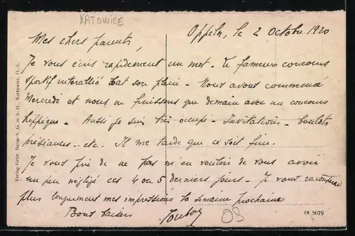 AK Kattowitz, Ansicht vom Stadttheater