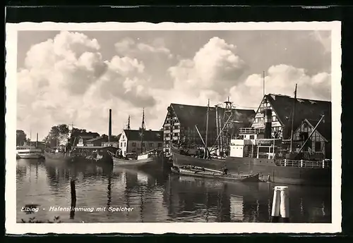 AK Elbing, Hafenstimmung mit Speicher