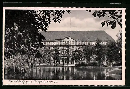 AK Posen /Wartegau, Blick auf die Reichsbahndirektion