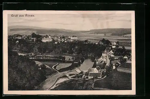 AK Rimau, Totalansicht des Ortes