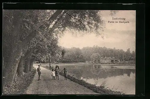 AK Insterburg, Partie am Stadtpark