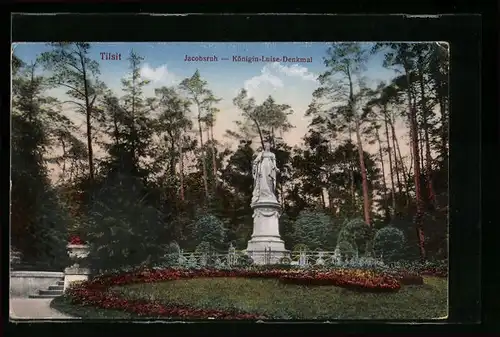 AK Tilsit, Jacobsruh, Königin-Luise-Denkmal