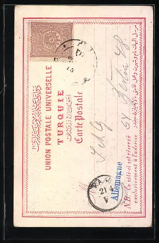 Künstler-AK Damaskus, Blick über die Dächer der Stadt