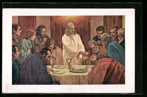 Künstler-AK Das Abendmahl, Religion